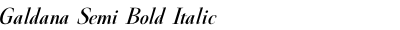 Galdana Semi Bold Italic